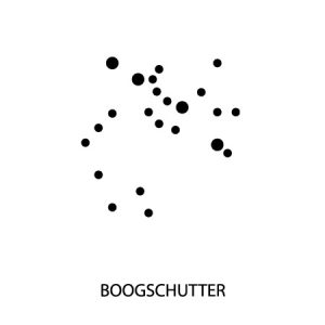 Micro-tattoo sterrenbeeld BOOGSCHUTTER