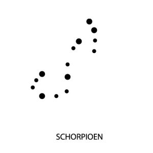 Micro-tattoo sterrenbeeld SCHORPIOEN